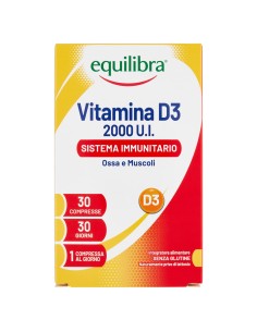 VITAMINA D3 2000UI SISTEMA IMMUNITARIO OSSA E MUSCOLI 30 COMPRESSE