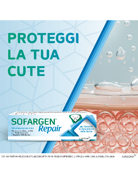 MEDICAZIONE SOFARGEN GEL ACIDO IALURONICO E ARGENTO SULFADIAZINA TUBETTO 25 G