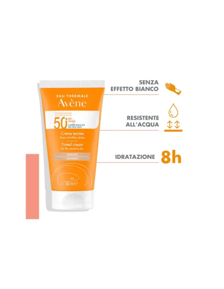 AVENE SOL CREMA SPF50+ COLORATA NUOVA FORMULA 50 ML
