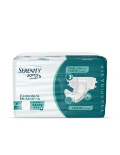SERENITY PANNOLONE MUTANDINA SD SENSITIVE SUPER TAGLIA L 30 PEZZI