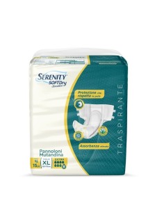 SERENITY PANNOLONE MUTANDINA SD SENSITIVE SUPER TAGLIA XL 15 PEZZI