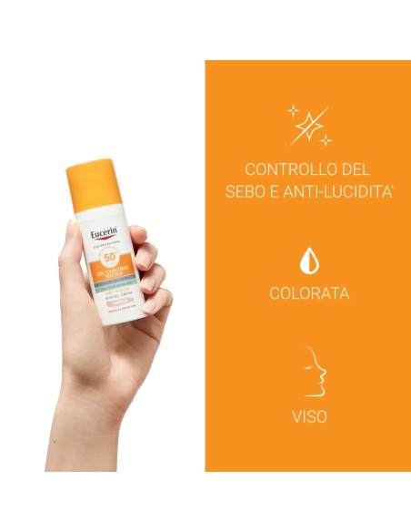 EUCERIN SUN OIL CONTROL TINTED CREAM SPF50+ 50 ML