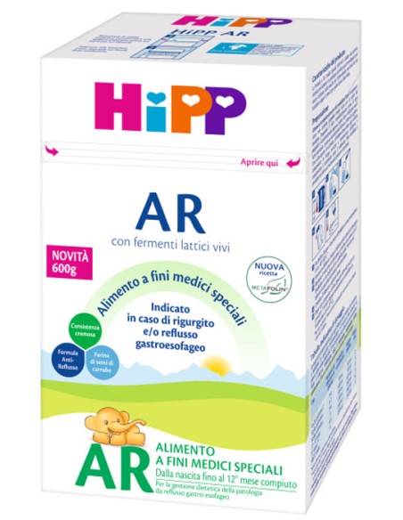 HIPP LATTE ANTIREFLUSSO CON METAFOLINA 600 G