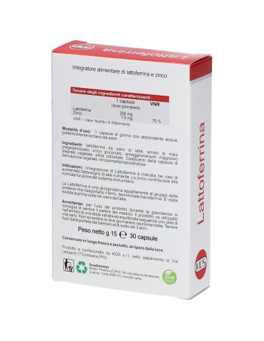 LATTOFERRINA 200MG 30 CAPSULE