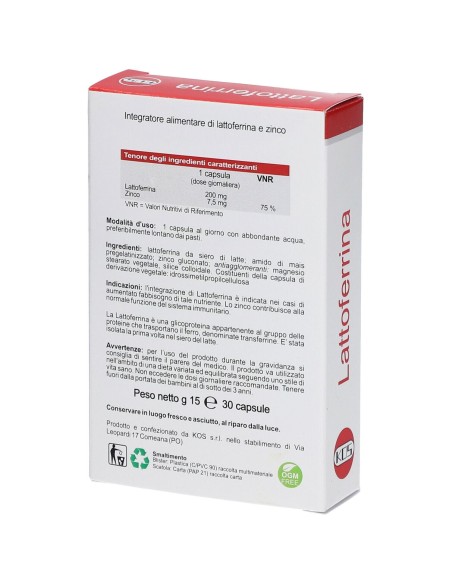LATTOFERRINA 200MG 30 CAPSULE