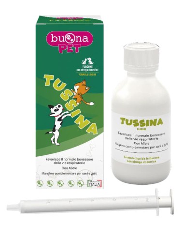 TUSSINA FLACONE CANI E GATTI CON SIRINGA DOSATRICE 100 G BUONAPET