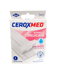 STRISCIA DELICATA CEROXMED CON GARZA DISINFETTANTE IPOALLERGENICA PER PELLI SENSIBILI 50X8CM 1 PEZZO