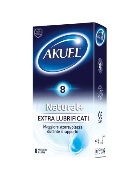 PROFILATTICO AKUEL NATURAL+ EXTRALUBRIFICATO 8 PEZZI