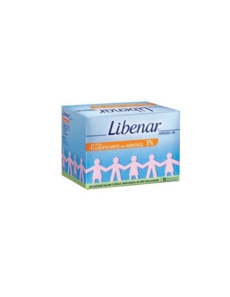 SOLUZIONE SALINA IPERTONICA 3% LIBENAR PER INALAZIONE CON AEROSOL 30 FLACONCINI MONOUSO X 4 ML