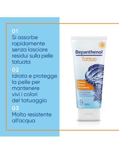 BEPANTHENOL TATTOO CREMA SOLARE PROTETTIVA SPF50+ 50 ML
