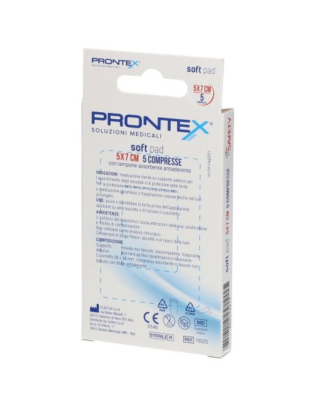 GARZA PRONTEX SOFT PAD COMPRESSA 5X7 CM 5 PEZZI