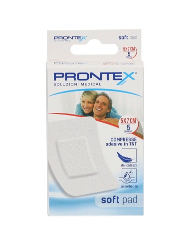 GARZA PRONTEX SOFT PAD COMPRESSA 5X7 CM 5 PEZZI