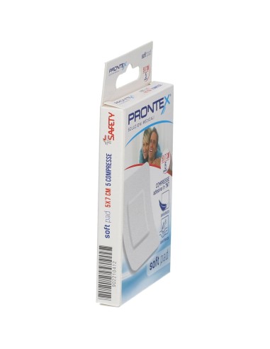 GARZA PRONTEX SOFT PAD COMPRESSA 5X7 CM 5 PEZZI