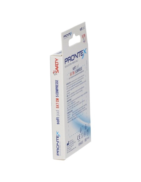 GARZA PRONTEX SOFT PAD COMPRESSA 5X7 CM 5 PEZZI