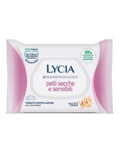 LYCIA SALVIETTINE STRUCCANTI PELLI SECCHE E SENSIBILI 20 PEZZI