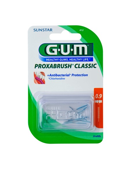 GUM PROXABRUSH CLASSIC 412 SCOVOLINO INTERDENTALE 8 PEZZI