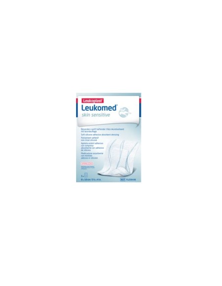 MEDICAZIONE IN TNT ADESIVO LEUKOMED SKIN SENSITIVE STERILE 8X10 CM 5 PEZZI