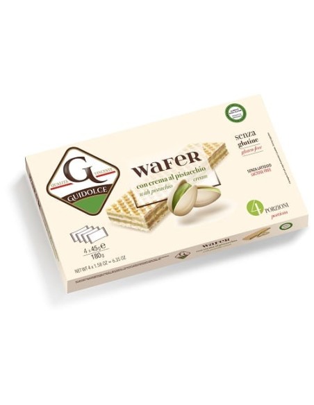 WAFER CON CREMA AL PISTACCHIO 4 PORZIONI X 45 G