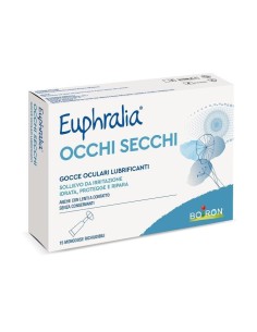 GOCCE OCULARI LUBRIFICANTI EUPHRALIA OCCHI SECCHI 15 MONODOSE RICHIUDIBILI X 0,5 ML