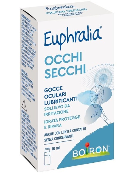 GOCCE OCUALRI LUBRIFICANTI EUPHRALIA OCCHI SECCHI 10 ML