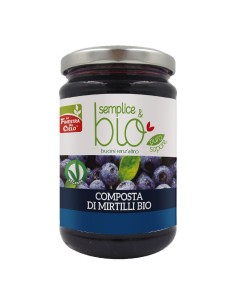COMPOSTA DI MIRTILLI BIO CON POLPA DI MELA 320 G