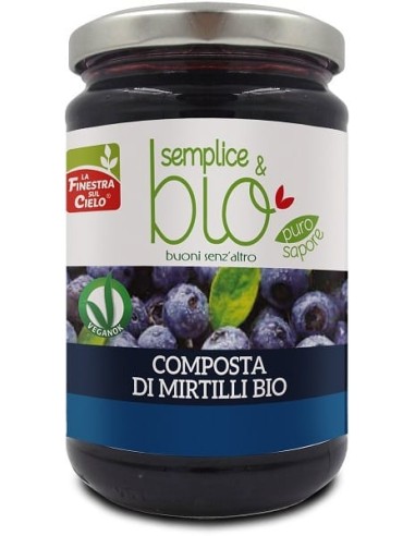 COMPOSTA DI MIRTILLI BIO CON POLPA DI MELA 320 G