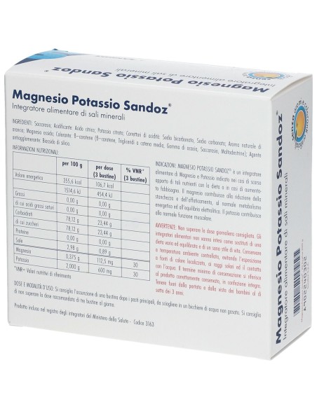 MAGNESIO POTASSIO 20 BUSTINE