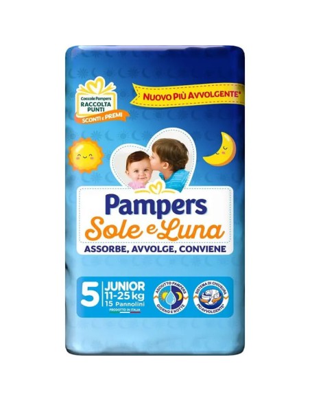 PAMPERS SOLE&LUNA JUNIOR 15 PEZZI
