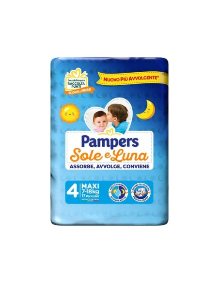PAMPERS SOLE&LUNA MAXI 17 PEZZI