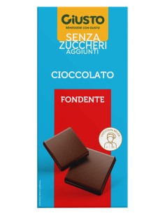 GIUSTO SENZA ZUCCHERO TAVOLETTA CIOCCOLATO FONDENTE 85 G