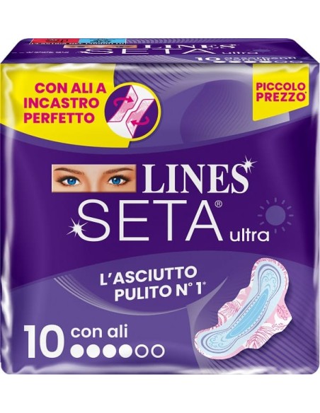 LINES SETA ULTRA ASSORBENTI ALI DWCT 10 PEZZI