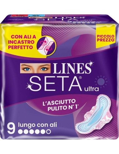 LINES SETA ULTRA ASSORBENTI LUNGO ALI DWCT 9 PEZZI