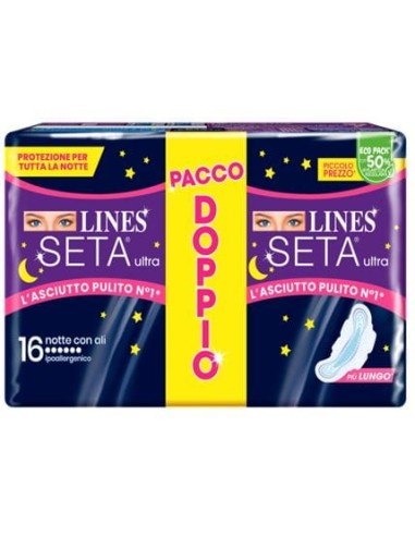 LINES SETA ULTRA ASSORBENTI NOTTE VP DWCT 16 PEZZI