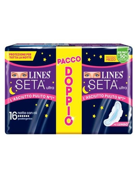 LINES SETA ULTRA ASSORBENTI NOTTE VP DWCT 16 PEZZI