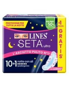 LINES SETA ULTRA ASSORBENTI NOTTE CP 10+1 PEZZI