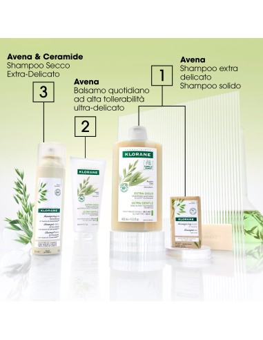 KLORANE SHAMPOO SECCO EXTRA DELICATO AVENA&CERAMIDE CAPELLI SCURI 150 ML