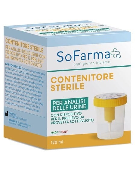 CONTENITORE URINA SOTTOVUOTO DA 120 ML SOFARMAPIU'
