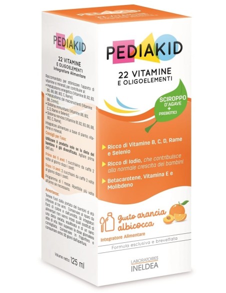 PEDIAKID 22 VITAMINE E OLIGOELEMENTI SCIROPPO 125 ML