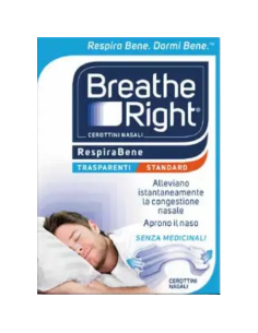 CEROTTI NASALI BREATHE RIGHT TRASPARENTI 10 PEZZI