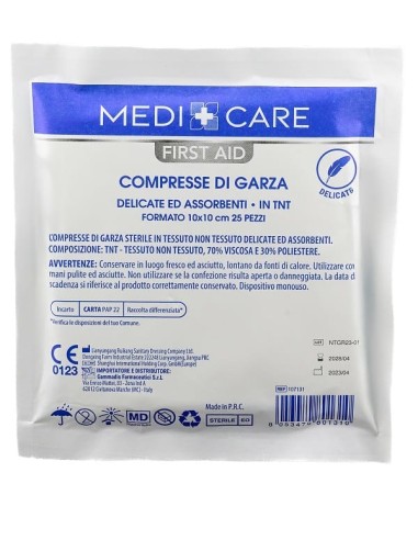 GARZA MEDICARE TNT 10X10 CM 25 PEZZI