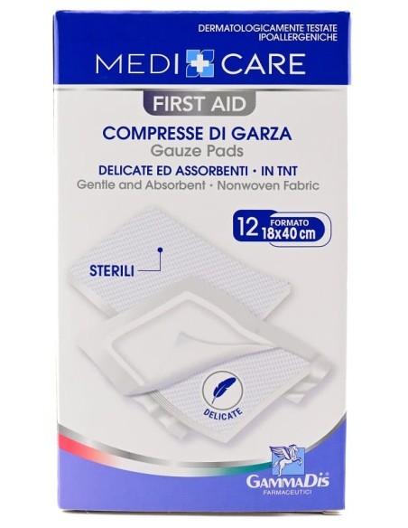 GARZA MEDICARE TNT 18X40 CM 12 PEZZI