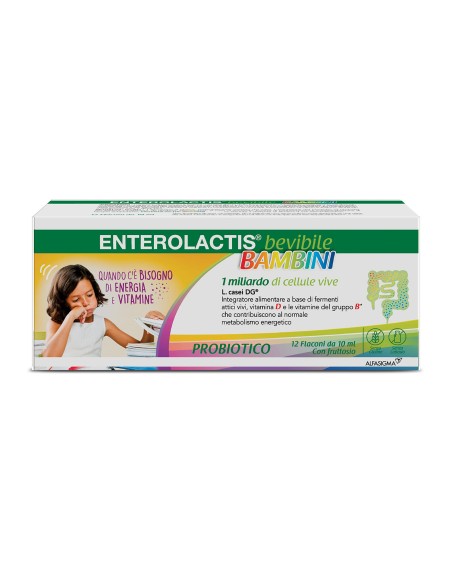 ENTEROLACTIS BAMBINI BEVIBILE 12 FLACONI DA 10 ML