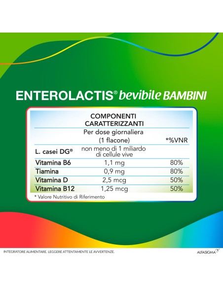 ENTEROLACTIS BAMBINI BEVIBILE 12 FLACONI DA 10 ML