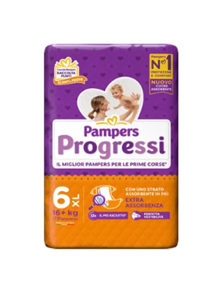 PAMPERS PROGRESSI XL 17 PEZZI