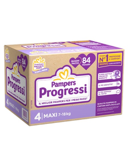 PAMPERS QUADRI PROGRESSI MAXI 84 PEZZI