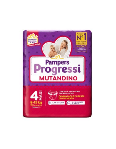 PAMPERS PROGRESSI MUTANDINA MAXI 19 PEZZI