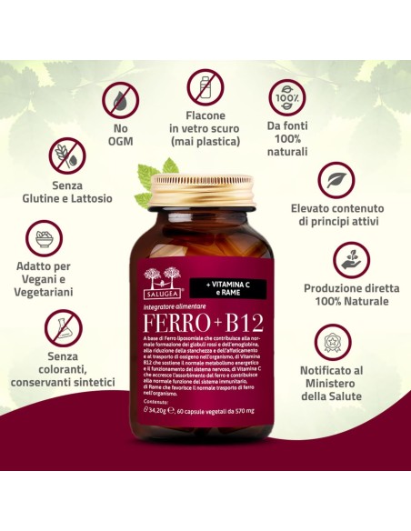 SALUGEA FERRO + B12 60 CAPSULE