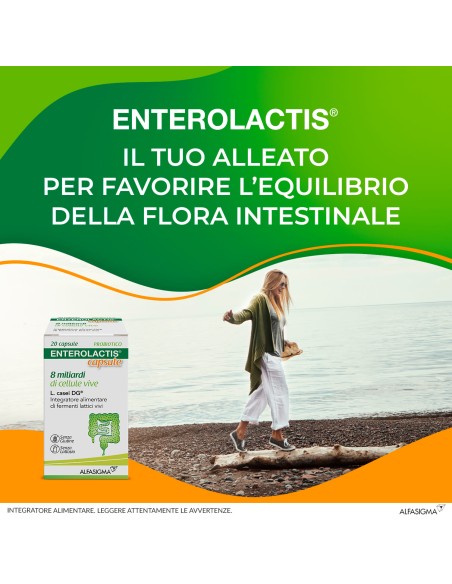 ENTEROLACTIS 20 CAPSULE 8 MILIARDI DI CELLULE VIVE