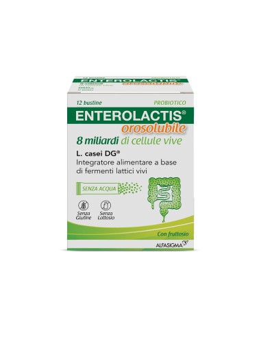 ENTEROLACTIS OROSOLUBILE 12 BUSTINE 8 MILIARDI DI CELLULE VIVE