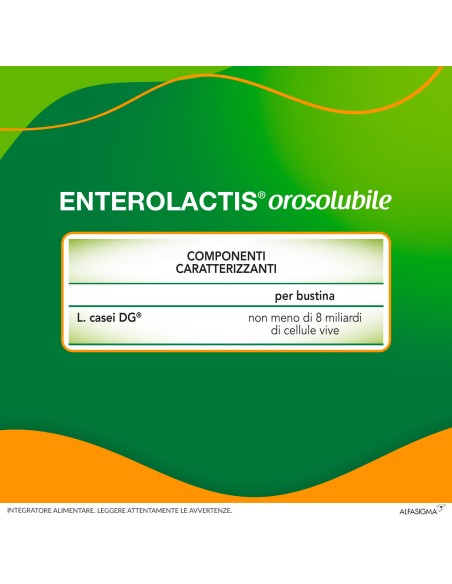 ENTEROLACTIS OROSOLUBILE 12 BUSTINE 8 MILIARDI DI CELLULE VIVE